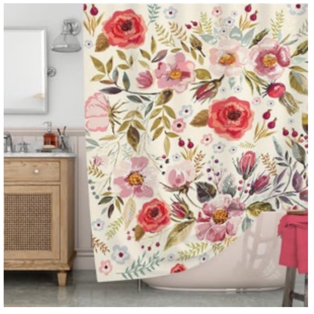 Boho flowery Shower curtain